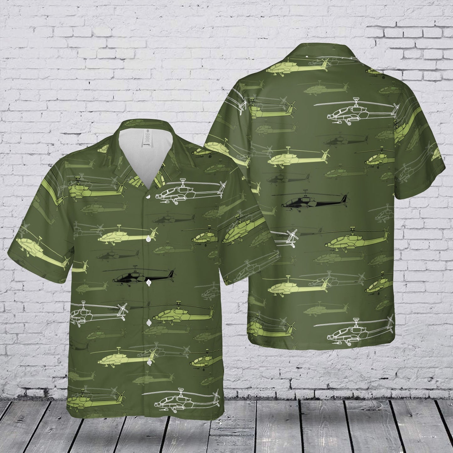 US Army AH-64 Apache Hawaiian Shirt