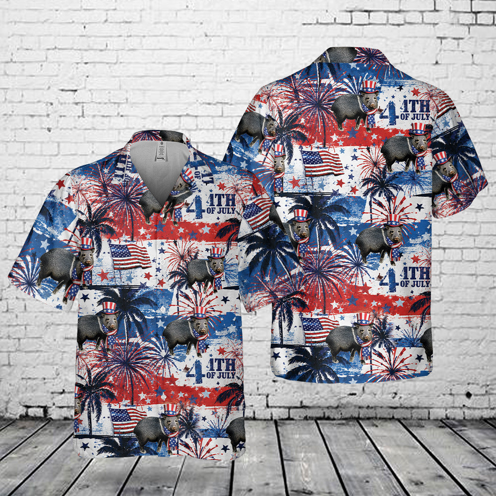 Javelina, 4th Of July Pocket Hawaiian Shirt
