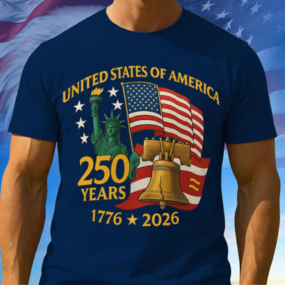 250th Anniversary USA Shirt, Bald Eagle American Flag Tee, 1776–2026 Shirt, Patriotic Tee, 250 Anniversary Gifts, Independence Day Gift Idea