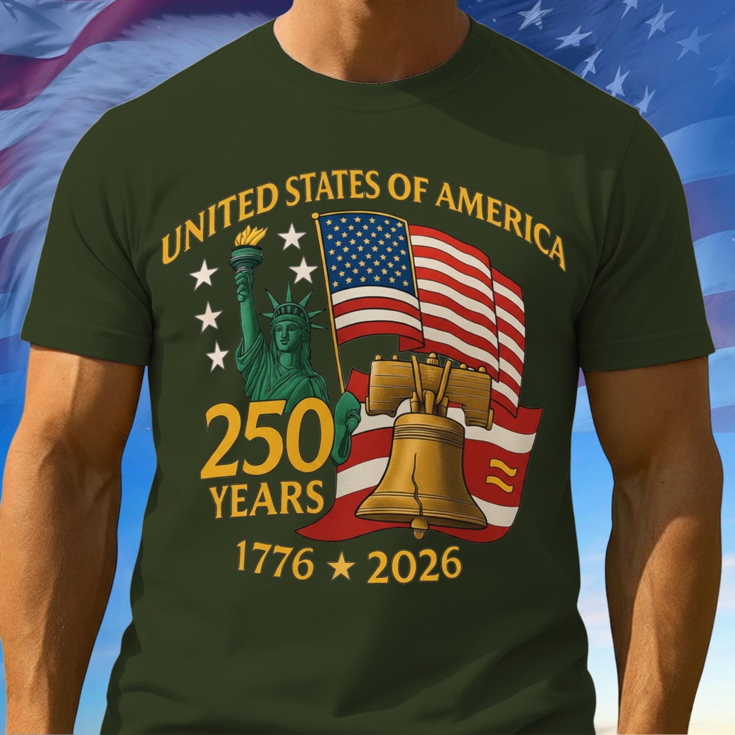 250th Anniversary USA Shirt, Bald Eagle American Flag Tee, 1776–2026 Shirt, Patriotic Tee, 250 Anniversary Gifts, Independence Day Gift Idea
