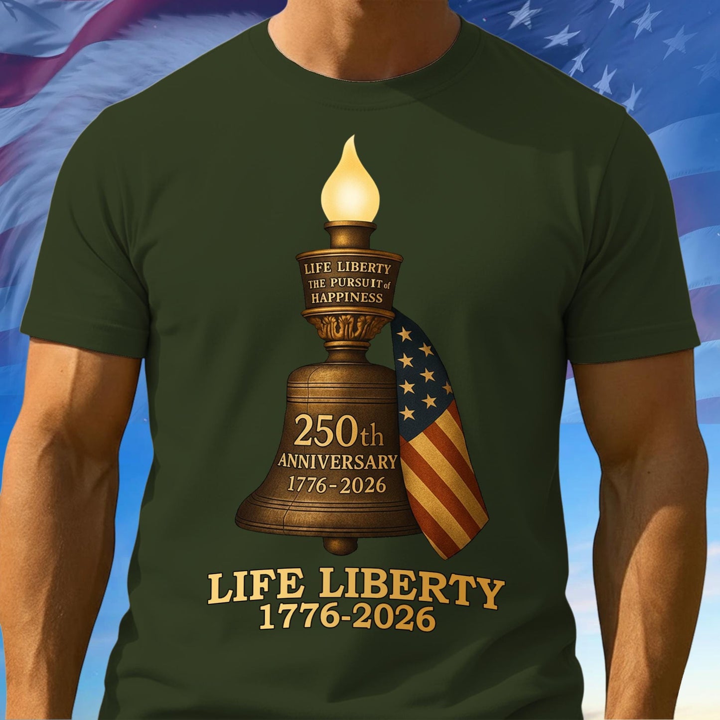 Mens 250 Anniversary USA Shirt, Bald Eagle American Flag Tee, 1776–2026 Shirt for Men & Women, Patriotic Tee, Independence Day Gift Ideas