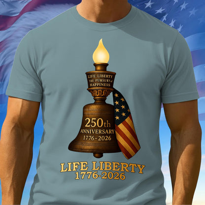 Mens 250 Anniversary USA Shirt, Bald Eagle American Flag Tee, 1776–2026 Shirt for Men & Women, Patriotic Tee, Independence Day Gift Ideas