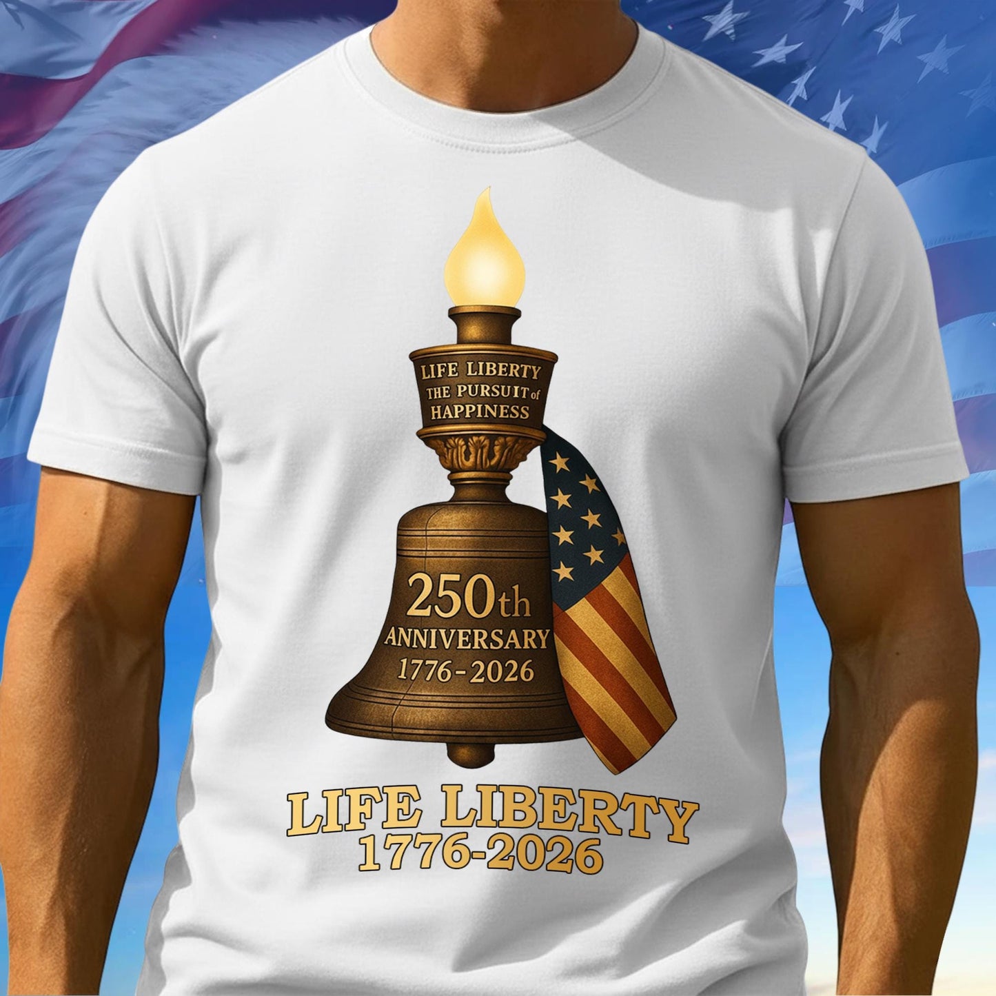 Mens 250 Anniversary USA Shirt, Bald Eagle American Flag Tee, 1776–2026 Shirt for Men & Women, Patriotic Tee, Independence Day Gift Ideas