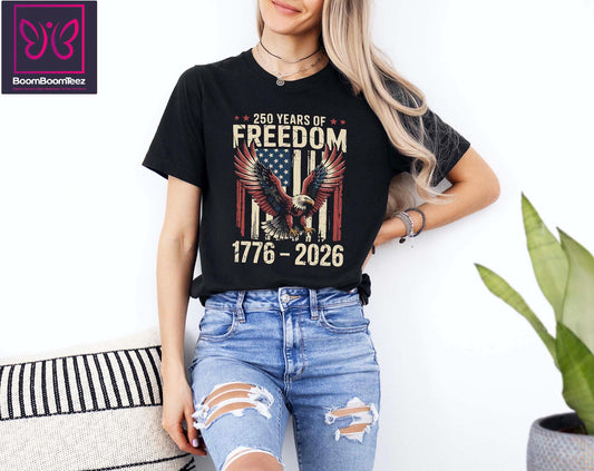 USA 250th Anniversary Shirt, 1776-2026 USA Semiquincentennial T-Shirt, Patriotic American Eagle Tee, 4th of July 2026 Commemorative Gift Top