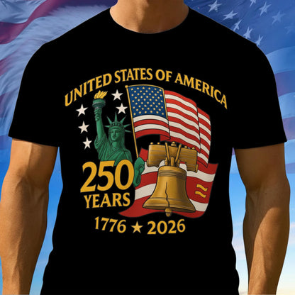 250th Anniversary USA Shirt, Bald Eagle American Flag Tee, 1776–2026 Shirt, Patriotic Tee, 250 Anniversary Gifts, Independence Day Gift Idea