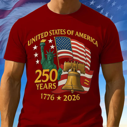 250th Anniversary USA Shirt, Bald Eagle American Flag Tee, 1776–2026 Shirt, Patriotic Tee, 250 Anniversary Gifts, Independence Day Gift Idea