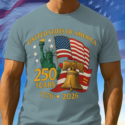 250th Anniversary USA Shirt, Bald Eagle American Flag Tee, 1776–2026 Shirt, Patriotic Tee, 250 Anniversary Gifts, Independence Day Gift Idea