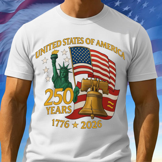 250th Anniversary USA Shirt, Bald Eagle American Flag Tee, 1776–2026 Shirt, Patriotic Tee, 250 Anniversary Gifts, Independence Day Gift Idea
