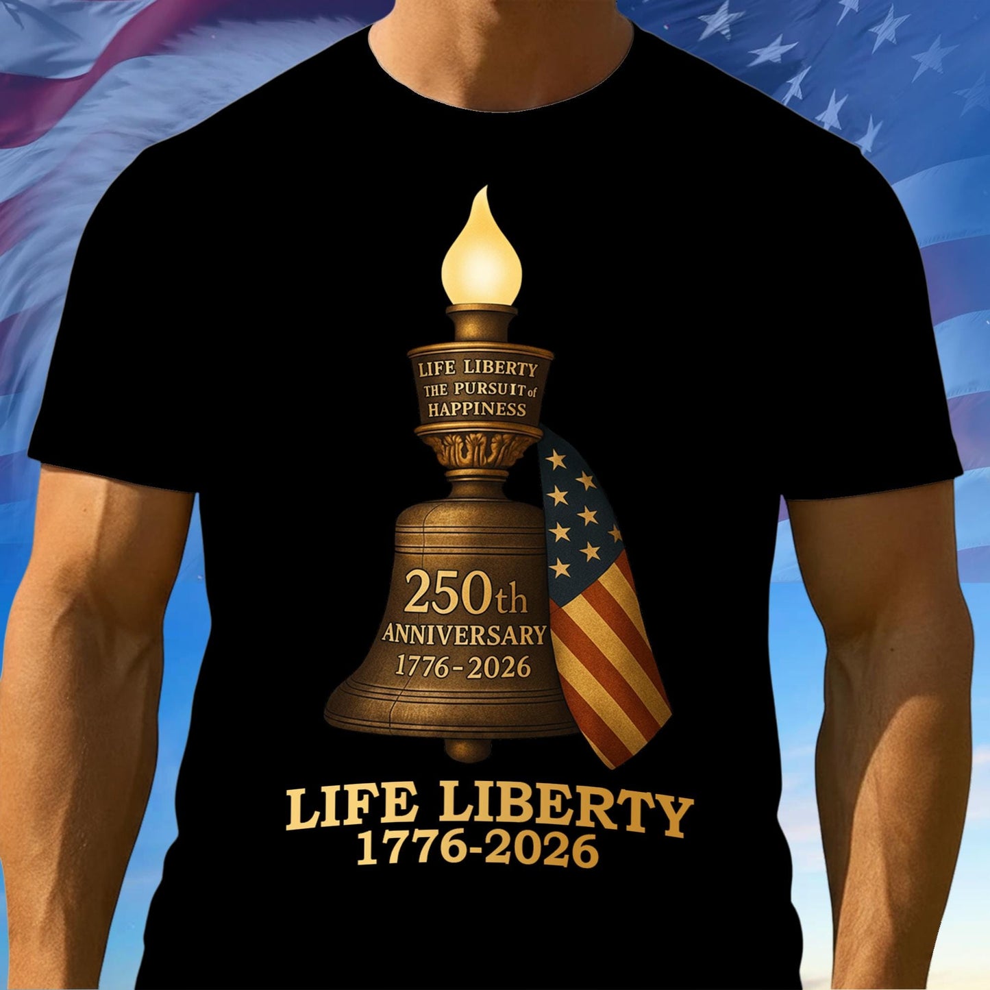 Mens 250 Anniversary USA Shirt, Bald Eagle American Flag Tee, 1776–2026 Shirt for Men & Women, Patriotic Tee, Independence Day Gift Ideas