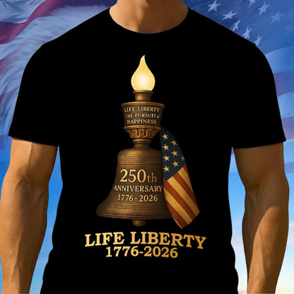 Mens 250 Anniversary USA Shirt, Bald Eagle American Flag Tee, 1776–2026 Shirt for Men & Women, Patriotic Tee, Independence Day Gift Ideas