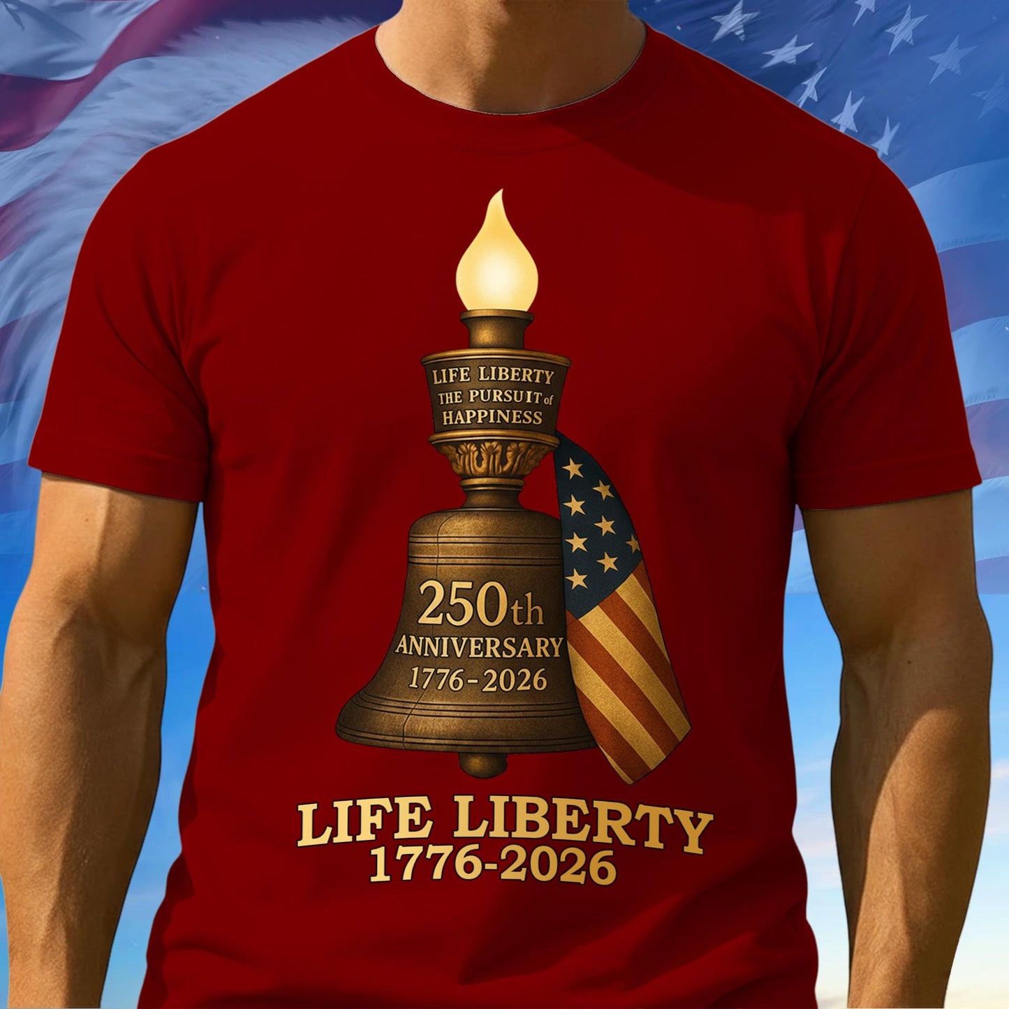 Mens 250 Anniversary USA Shirt, Bald Eagle American Flag Tee, 1776–2026 Shirt for Men & Women, Patriotic Tee, Independence Day Gift Ideas