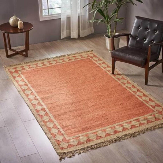 Handmade Wool And Jute Kilim Dhurrie Rug Traditional Indian Design