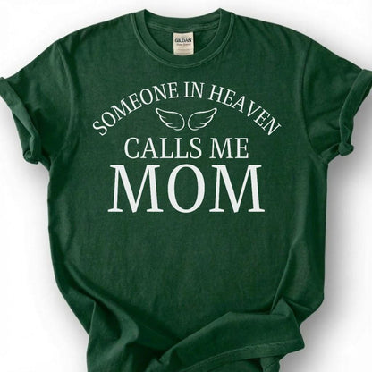 Heaven Angel Mom Shirt, Grieving Mother Memorial Tee, Lost Child Remembrance T-Shirt, Bereaved Mom Tribute Top, Loving Angel Wing Gift