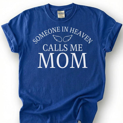 Heaven Angel Mom Shirt, Grieving Mother Memorial Tee, Lost Child Remembrance T-Shirt, Bereaved Mom Tribute Top, Loving Angel Wing Gift