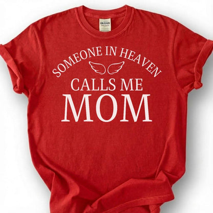 Heaven Angel Mom Shirt, Grieving Mother Memorial Tee, Lost Child Remembrance T-Shirt, Bereaved Mom Tribute Top, Loving Angel Wing Gift