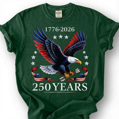 1776 2026 America 250 Years Bald Eagle Shirt, Patriotic 4th Of July Tee, Semiquincentennial Gift, USA Independence Day Apparel Top