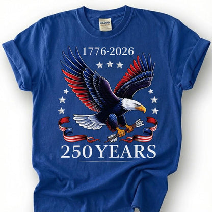 1776 2026 America 250 Years Bald Eagle Shirt, Patriotic 4th Of July Tee, Semiquincentennial Gift, USA Independence Day Apparel Top