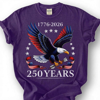 1776 2026 America 250 Years Bald Eagle Shirt, Patriotic 4th Of July Tee, Semiquincentennial Gift, USA Independence Day Apparel Top