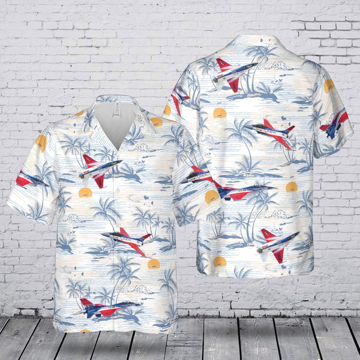 USAF F-16 Viper Classic Hawaiian Shirt